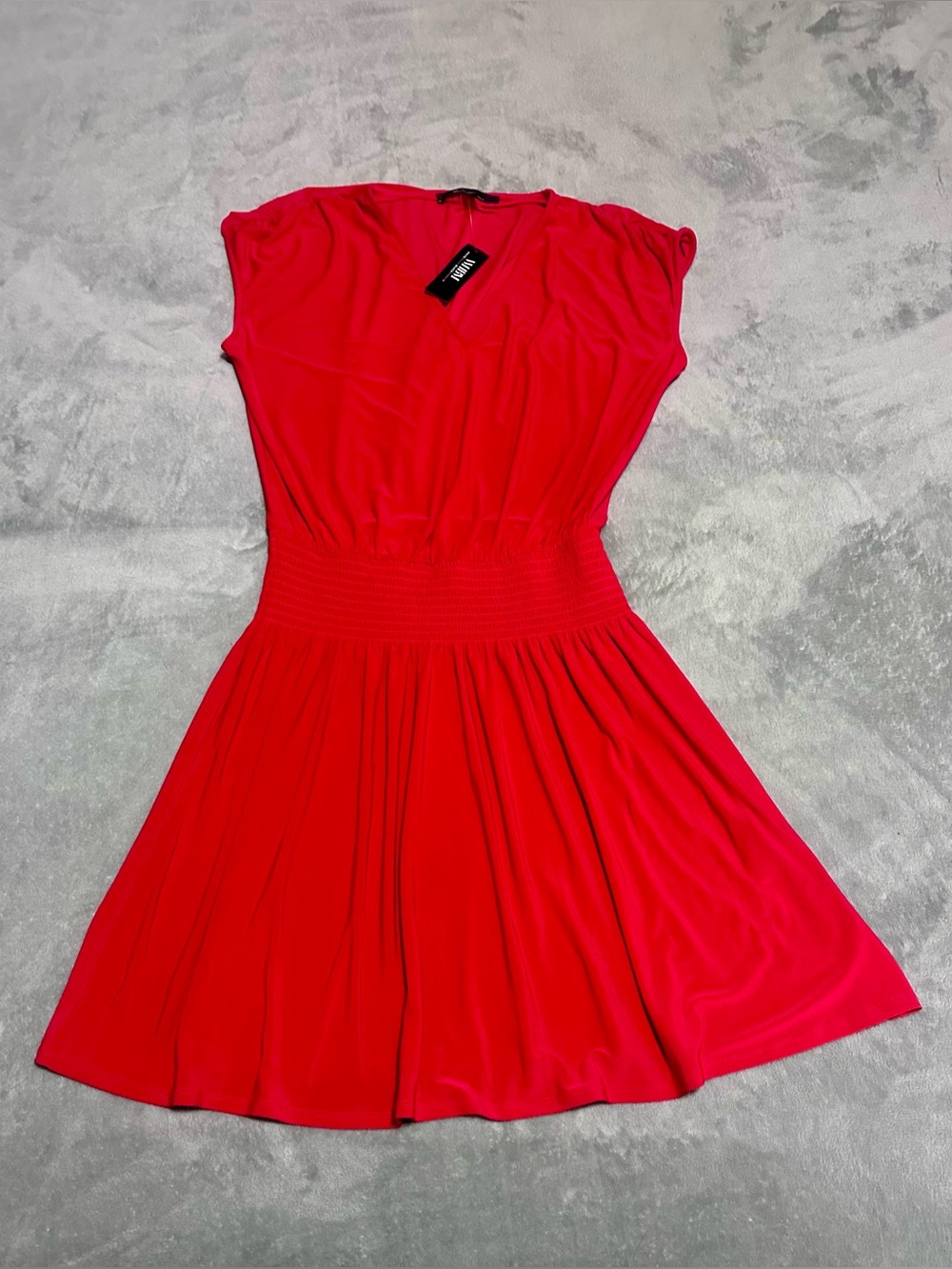 WHBM Women's Red Fit-and-Flare Dress NWT SMALL